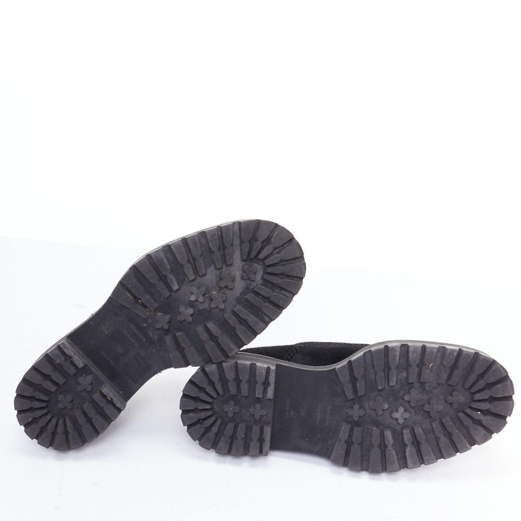 Proenza Schouler PROENZA SCHOULER black calfhair white topstitch creeper shoes EU38 Size US 8 / IT 38 - 11 Thumbnail