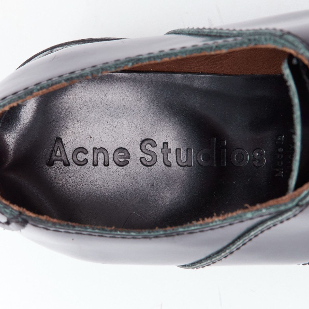 Acne Studios ACNE STUDIOS Lark mint blue midsole lace up minimal block shoes EU38 Size US 8 / IT 38 - 9 Thumbnail