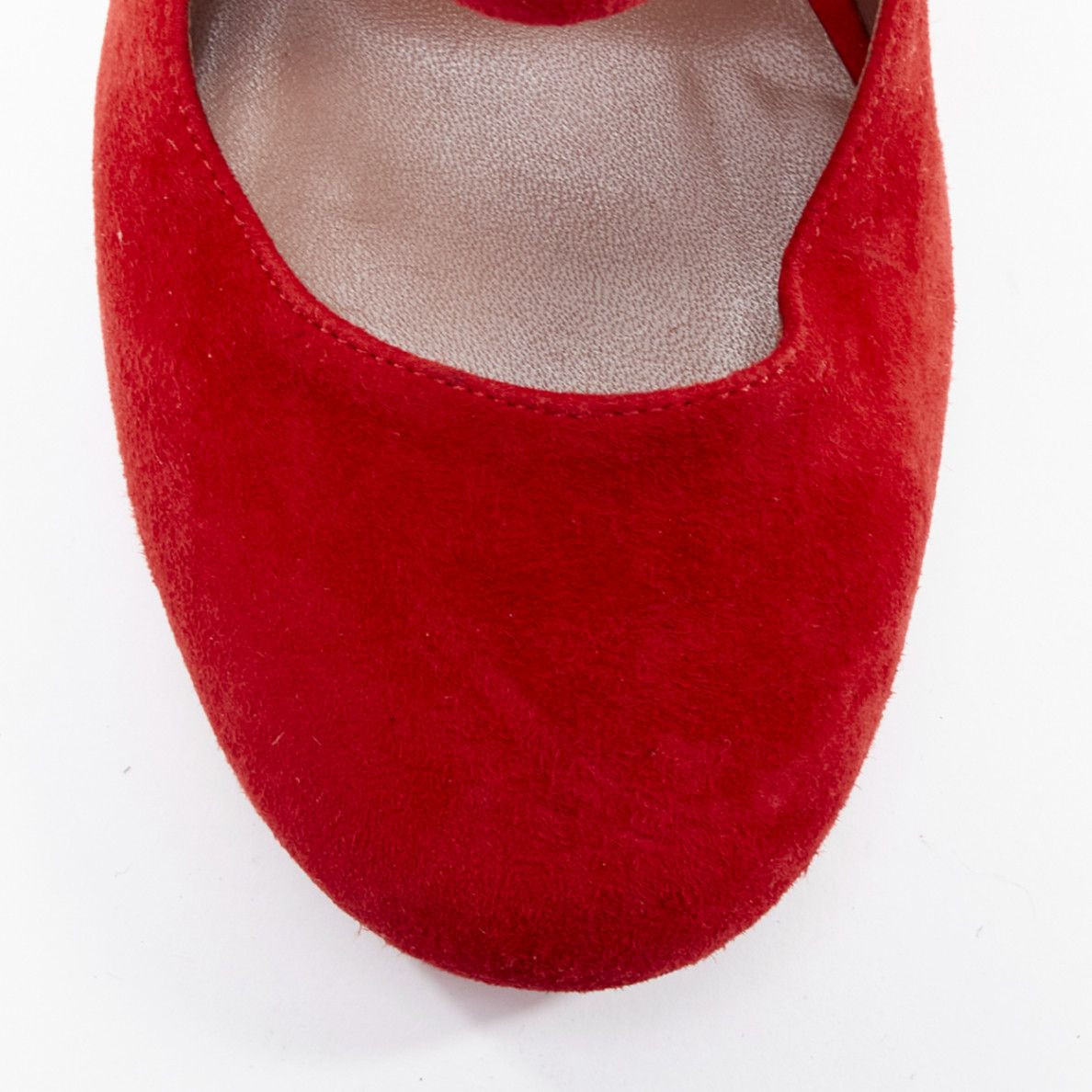 Tabitha Simmons TABITHA SIMMONS Moda red suede leather silver buckles strappy heels EU37 Size US 7 / IT 37 - 6 Thumbnail