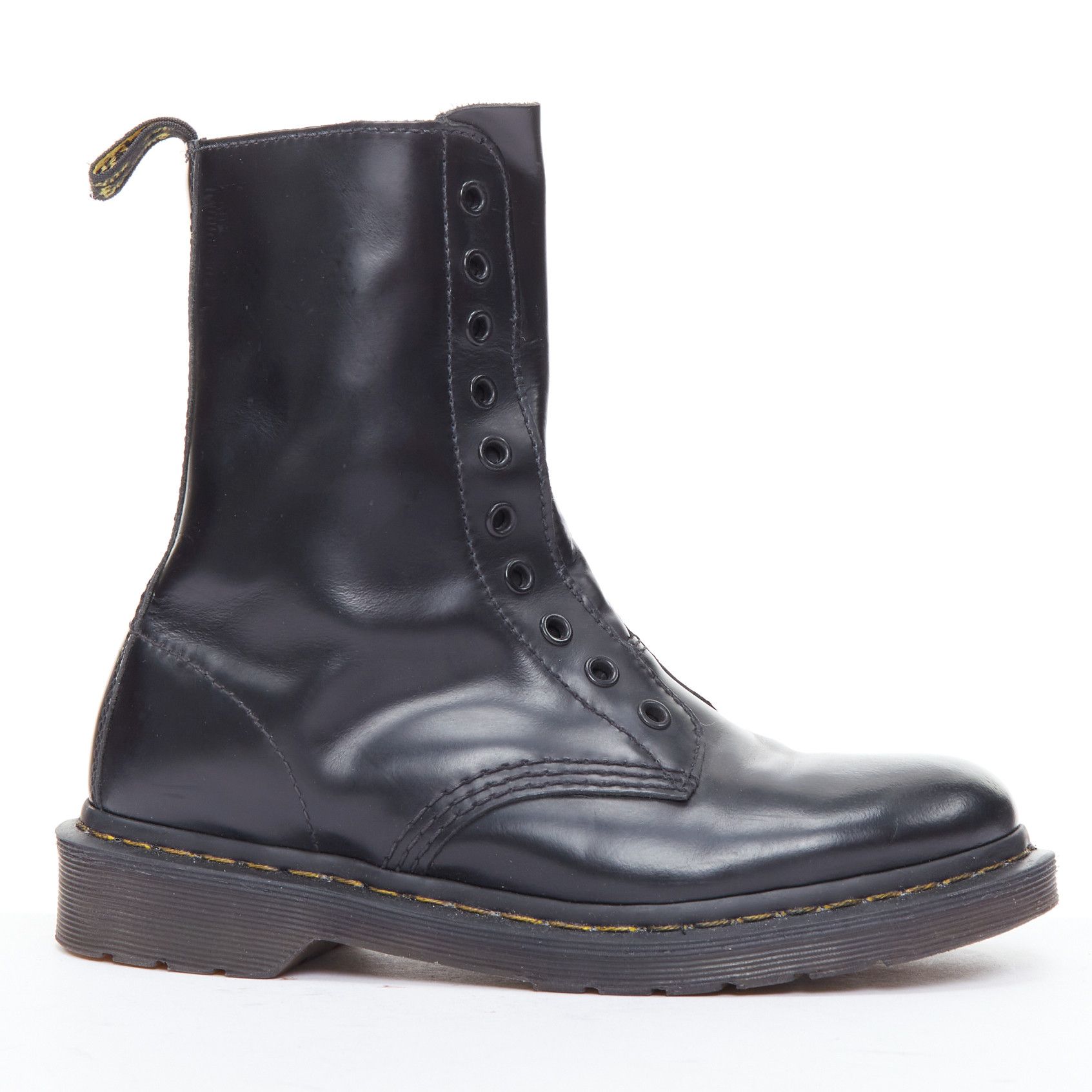 Vetements VETEMENTS DR MARTENS 2017 Border Line 1490 black leather laceless combat boots EU38 Size US 8 / IT 38 - 2 Thumbnail