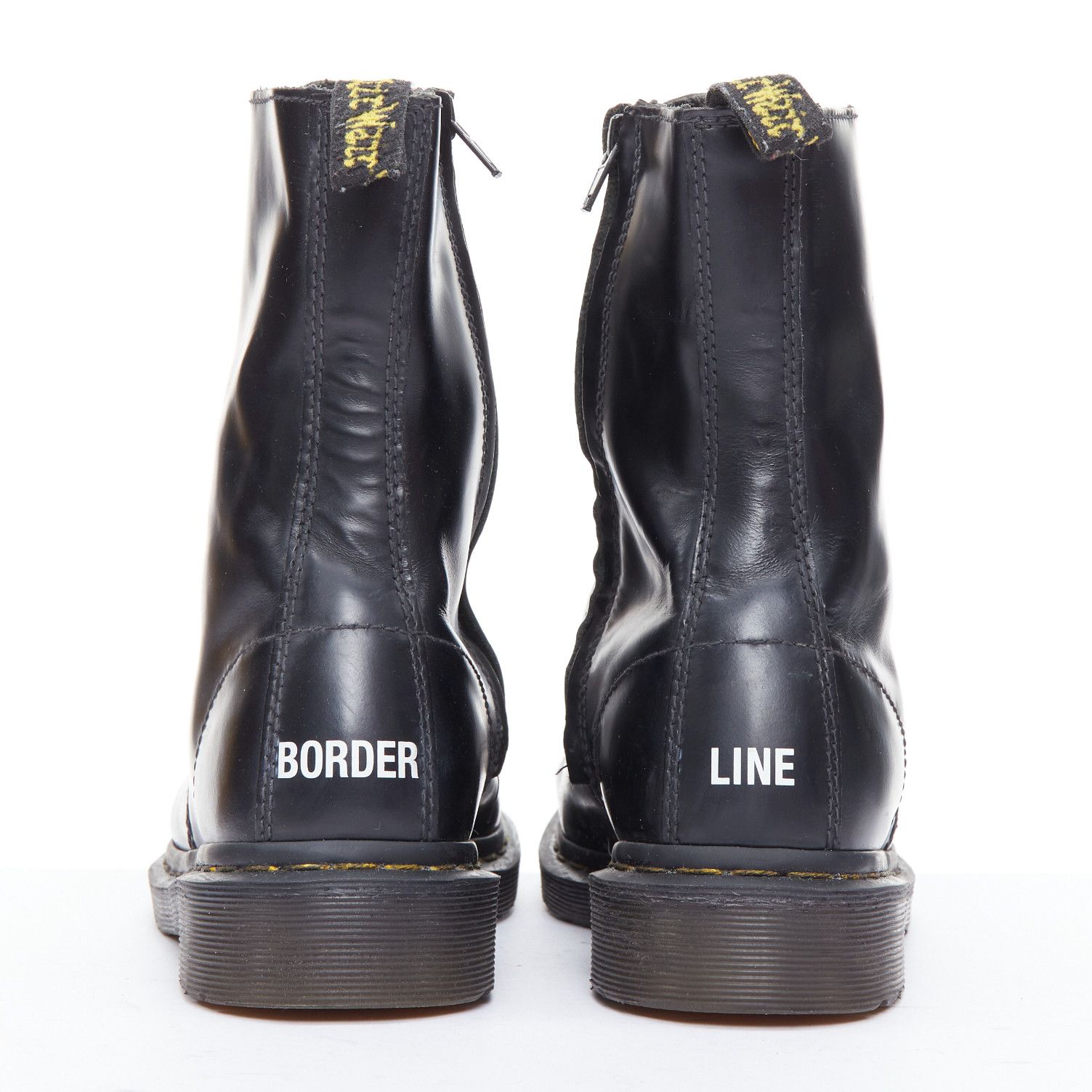 Vetements VETEMENTS DR MARTENS 2017 Border Line 1490 black leather laceless combat boots EU38 Size US 8 / IT 38 - 5 Thumbnail