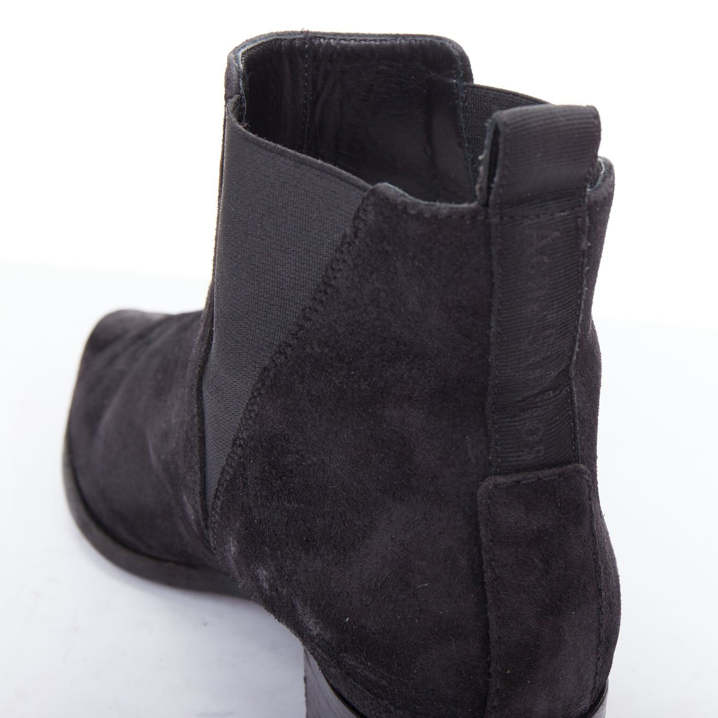 Acne Studios ACNE STUDIOS Jensen black suede geometric gusset boots EU38 Size US 8 / IT 38 - 8 Thumbnail