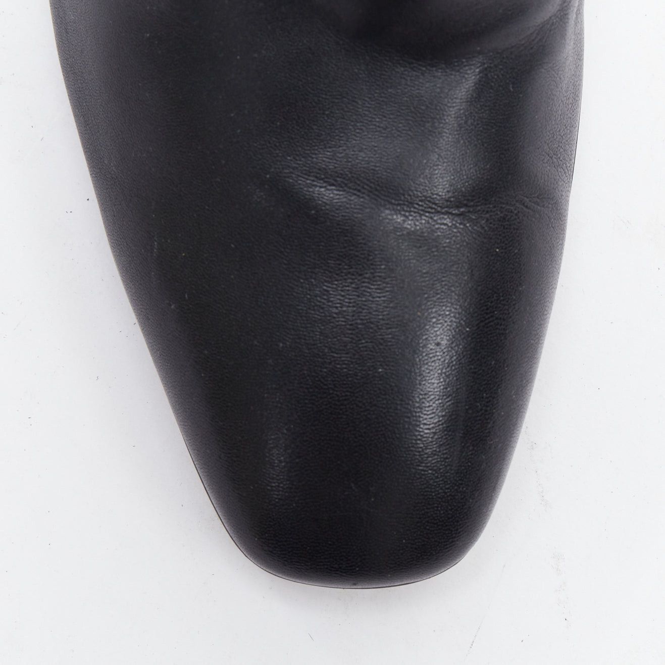 Loewe LOEWE gold curved heel black leather slip on heeled shoes EU39 Size US 9 / IT 39 - 6 Thumbnail