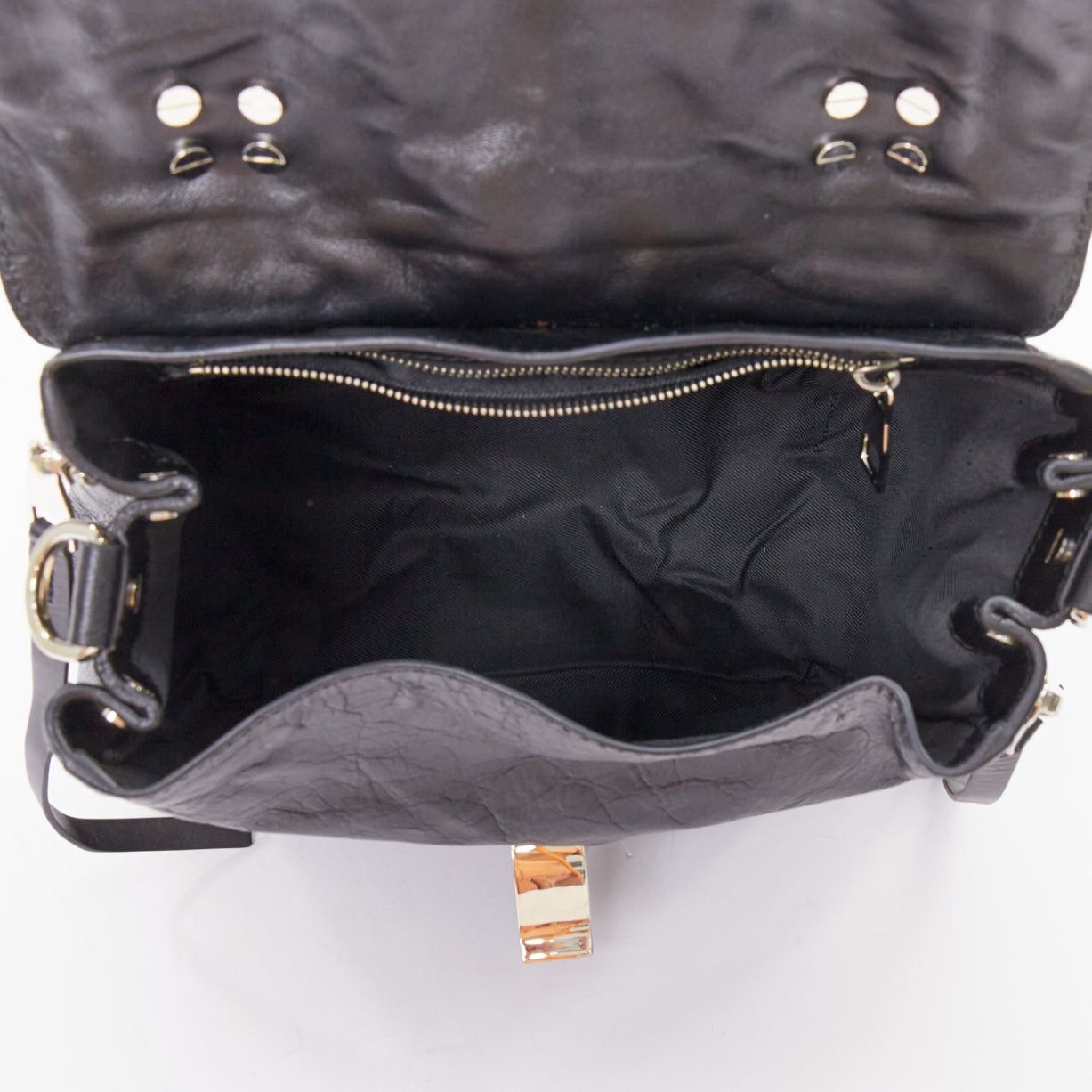 Proenza Schouler rare PROENZA SCHOULER PS1 black textured leather silver hardware small backpack Size ONE SIZE - 8 Thumbnail
