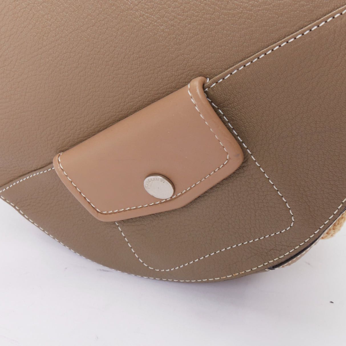 JW Anderson JW ANDERSON Bike taupe leather pocket braided half moon crossbody bag Size ONE SIZE - 8 Thumbnail