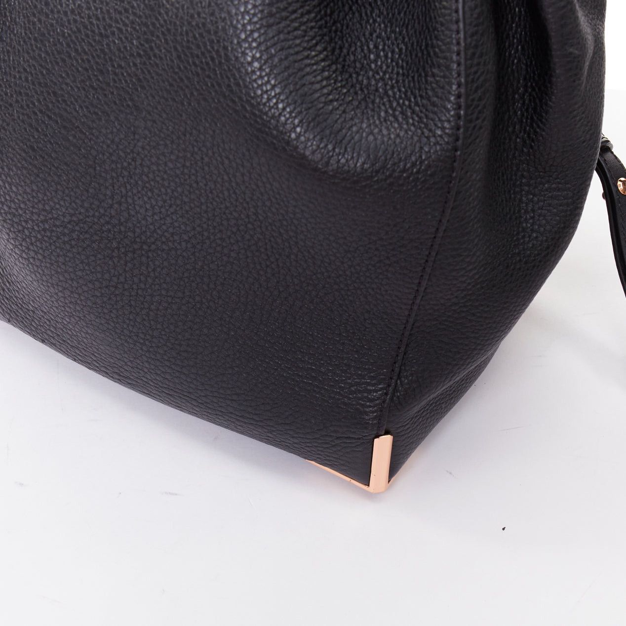 Alexander Wang ALEXANDER WANG Prisma Skeletal black rose gold pebbled leather backpack Size ONE SIZE - 7 Thumbnail