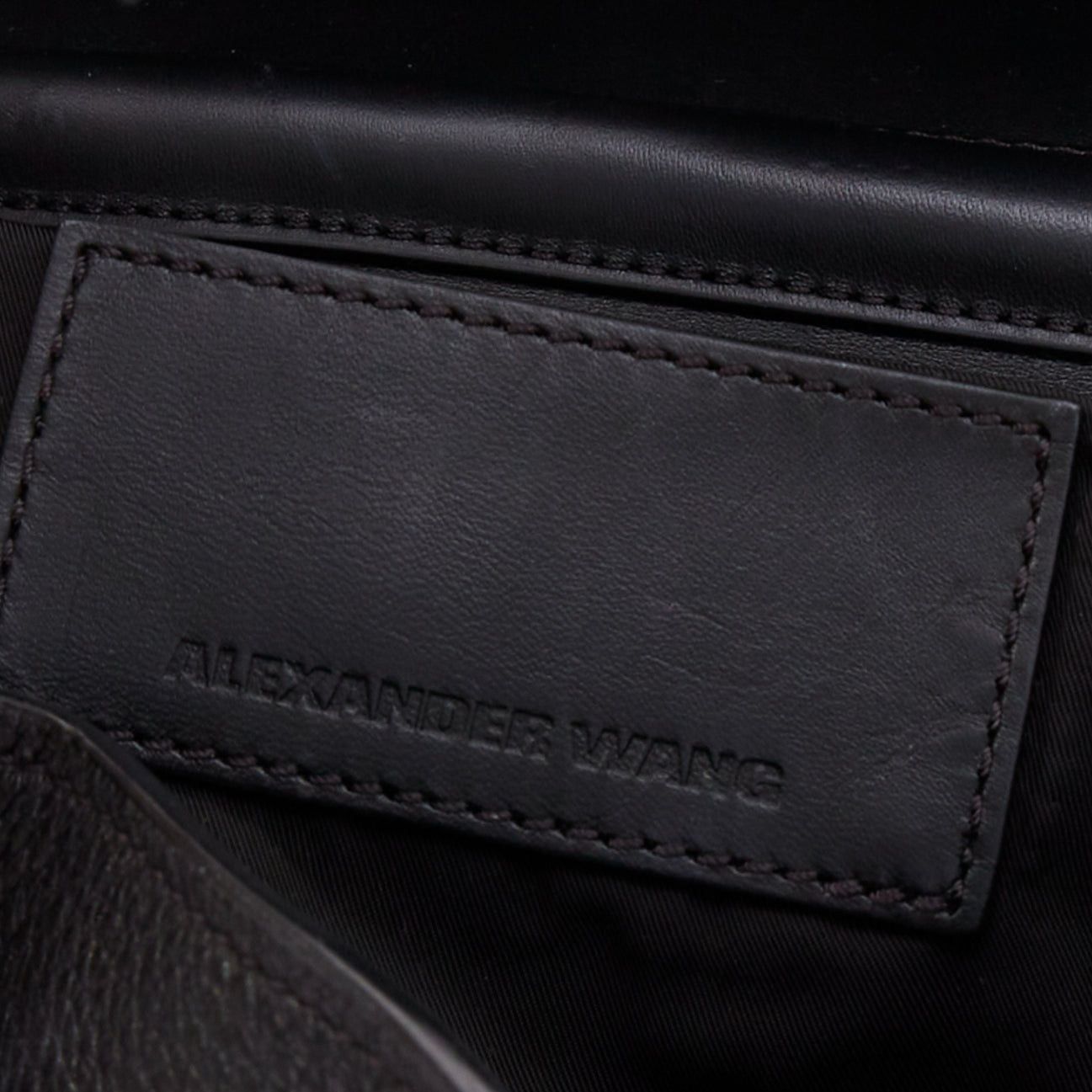 Alexander Wang ALEXANDER WANG Prisma Skeletal black rose gold pebbled leather backpack Size ONE SIZE - 9 Thumbnail