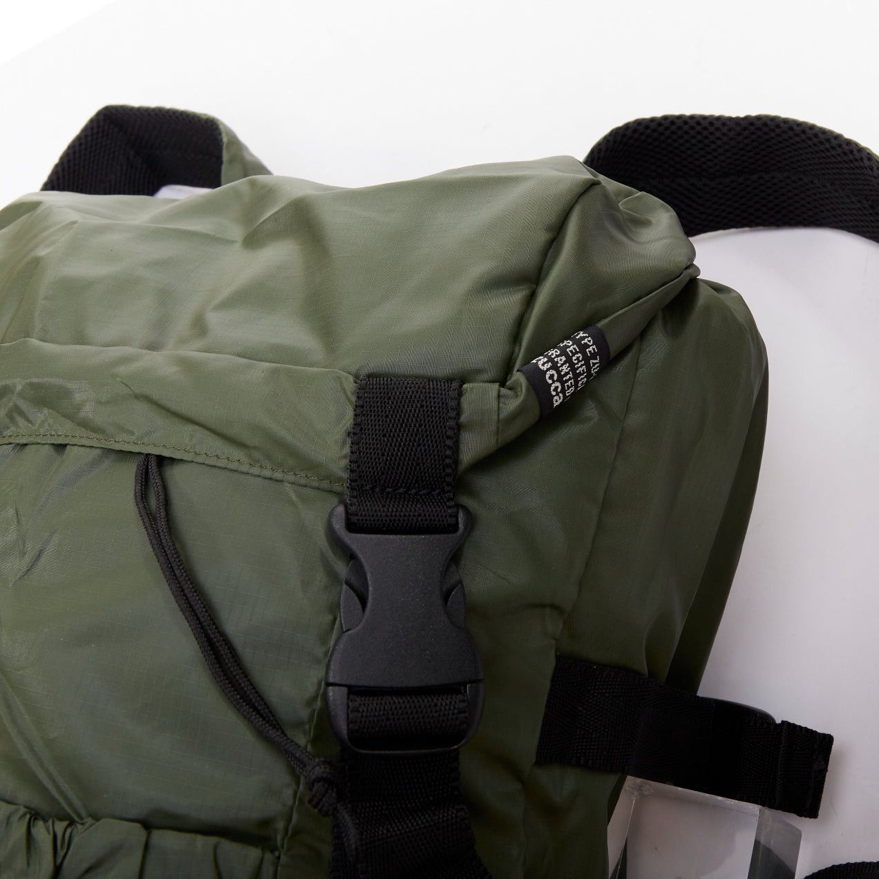 Zucca ZUCCA green nylon black plastic buckles strapped cargo flap backpack Size ONE SIZE - 6 Thumbnail