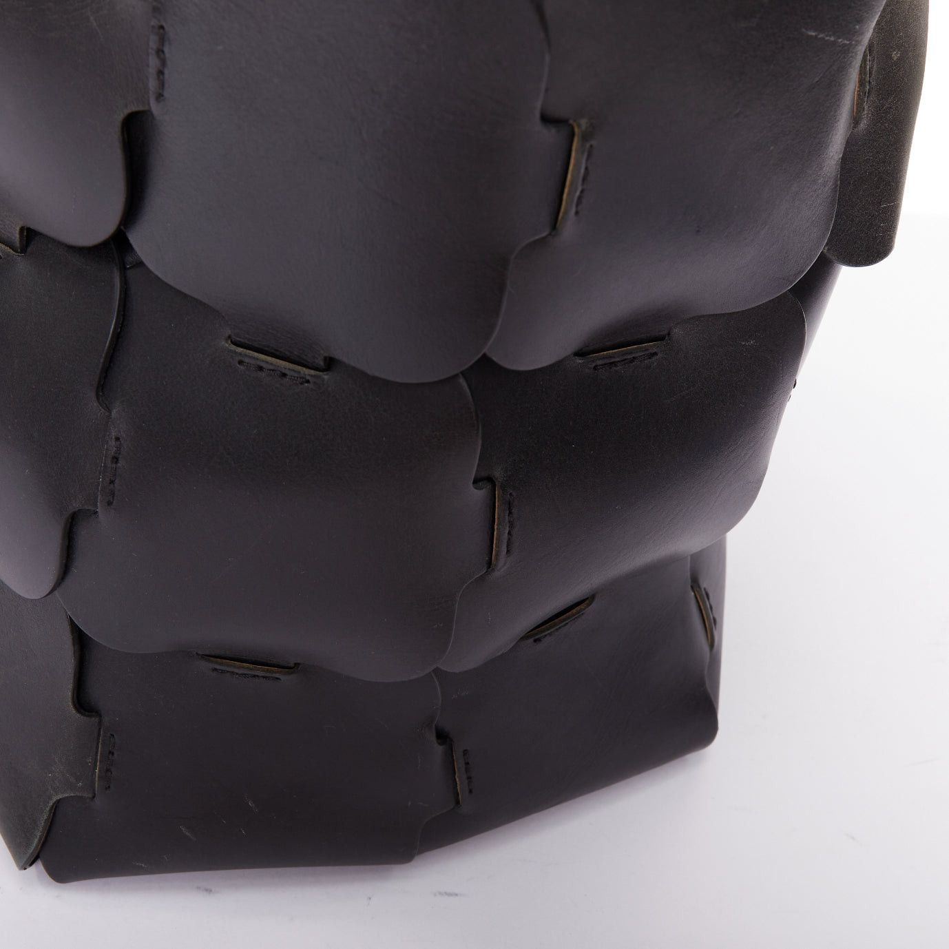 Paco Rabanne PACO RABANNE Bucket black puzzle leather patch medium shoulder bag Size ONE SIZE - 7 Thumbnail