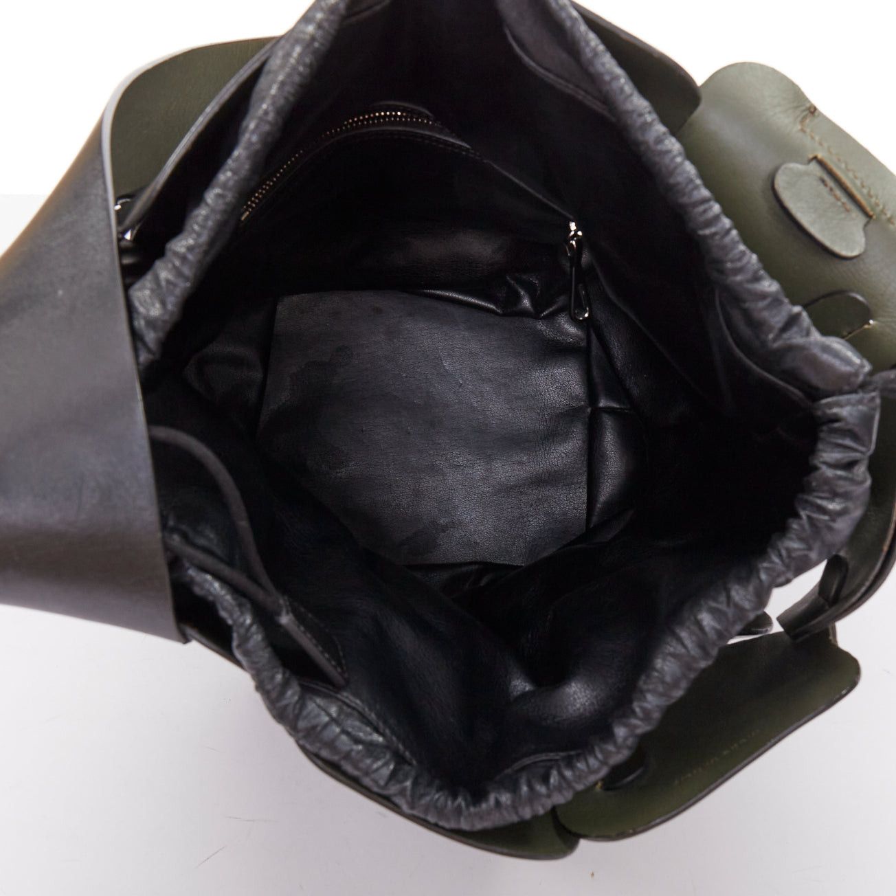 Paco Rabanne PACO RABANNE Bucket black puzzle leather patch medium shoulder bag Size ONE SIZE - 9 Thumbnail