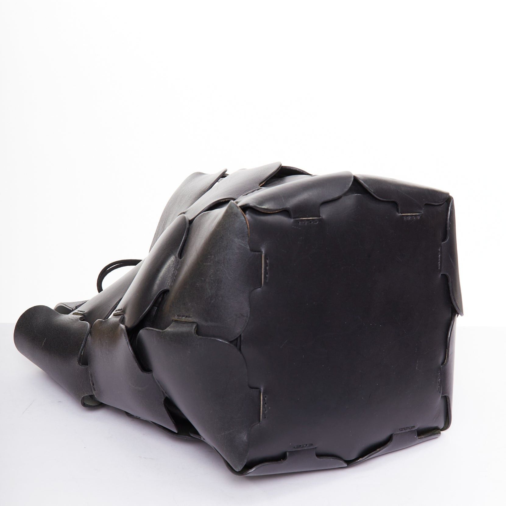 Paco Rabanne PACO RABANNE Bucket black puzzle leather patch medium shoulder bag Size ONE SIZE - 6 Thumbnail