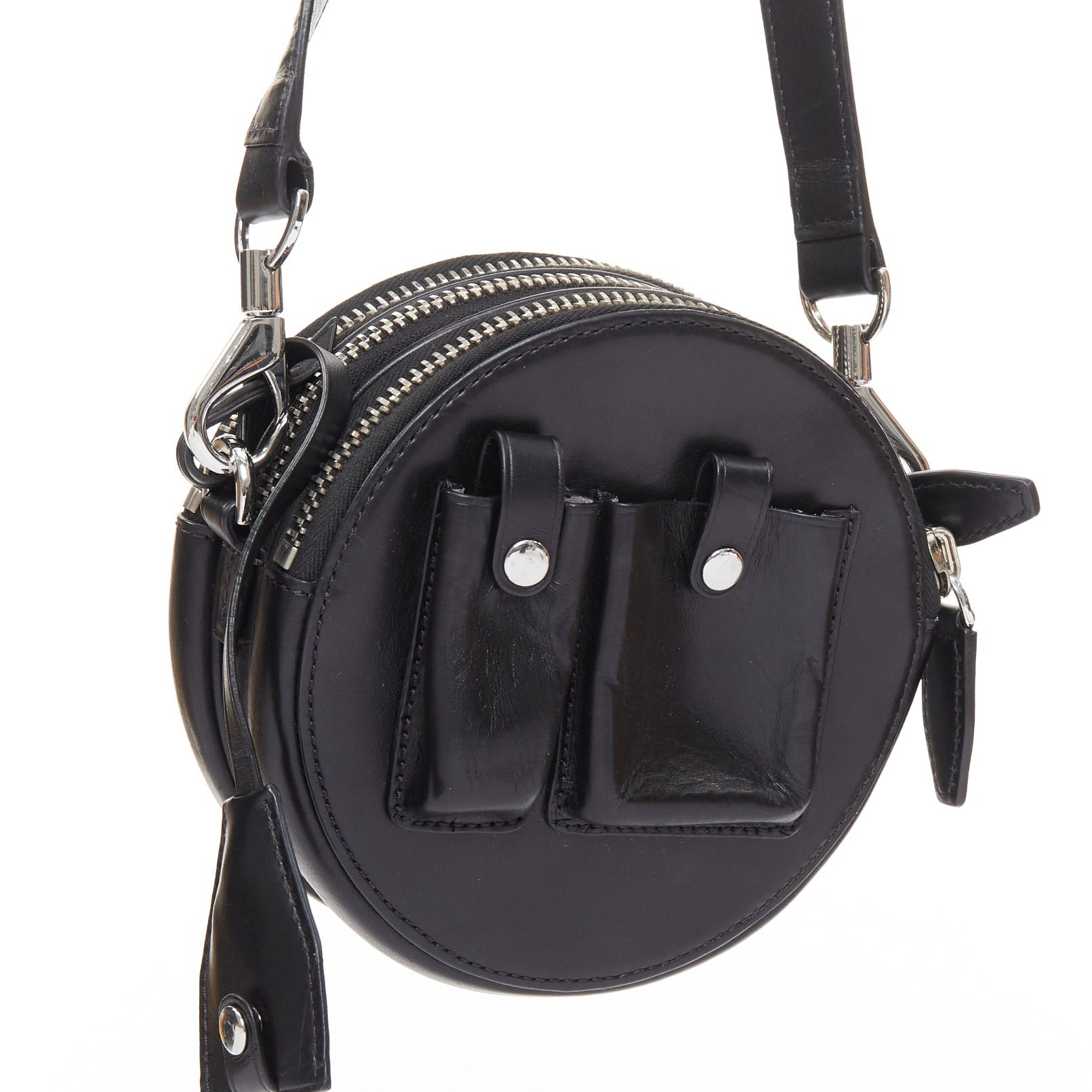 Alexander Wang ALEXANDER WANG Runway Canteen black circle multi pocket crossbody bag Size ONE SIZE - 3 Thumbnail