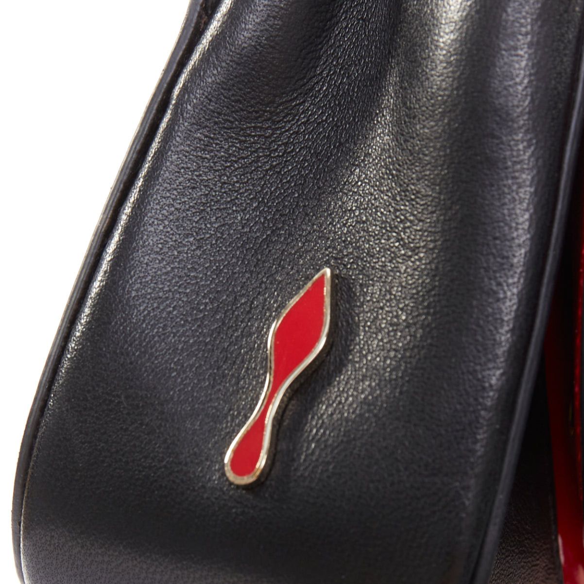 Christian Louboutin CHRISTIAN LOUBOUTIN Sweet Charity Heart black leather red patent mini crossbody bag Size ONE SIZE - 8 Thumbnail