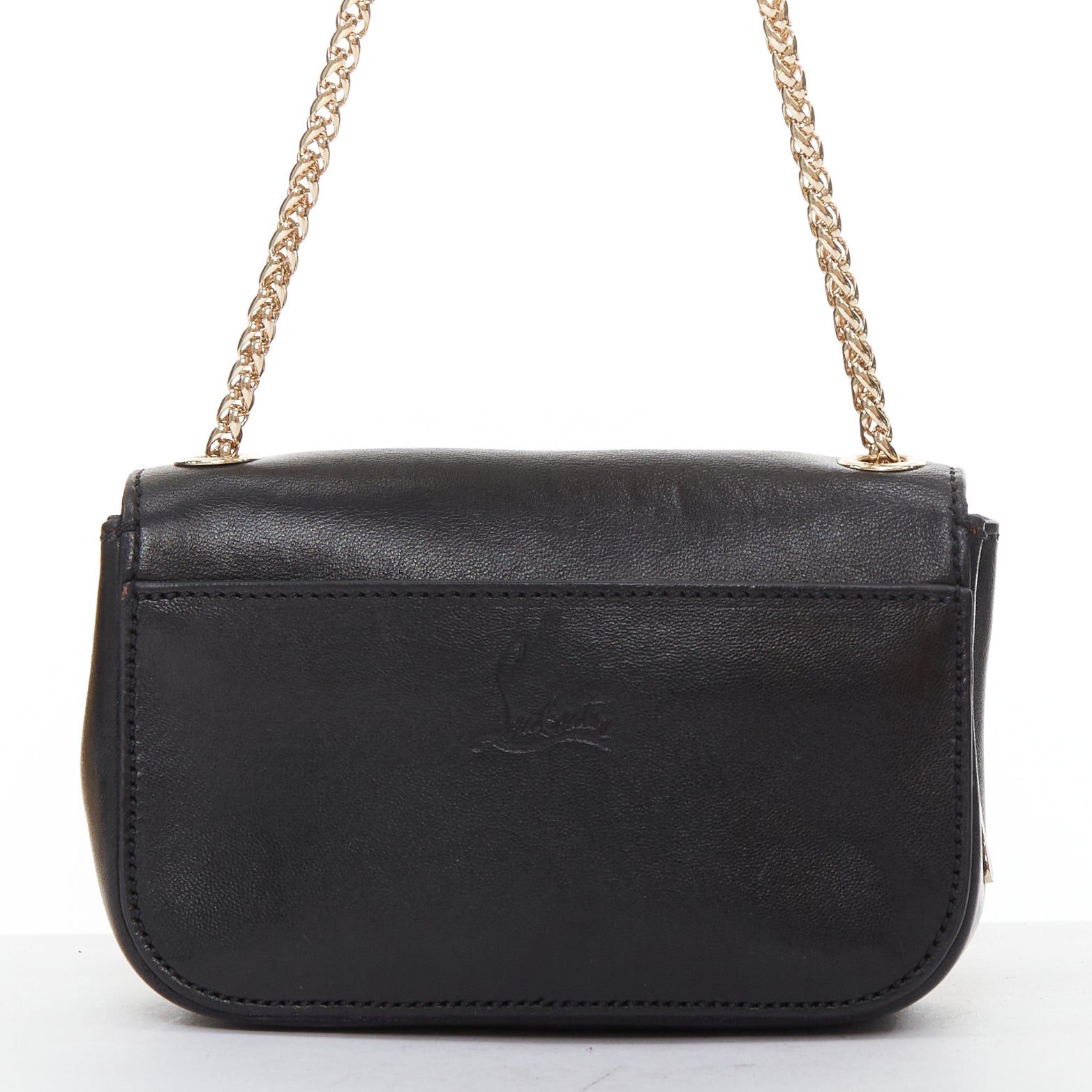 Christian Louboutin CHRISTIAN LOUBOUTIN Sweet Charity Heart black leather red patent mini crossbody bag Size ONE SIZE - 5 Thumbnail
