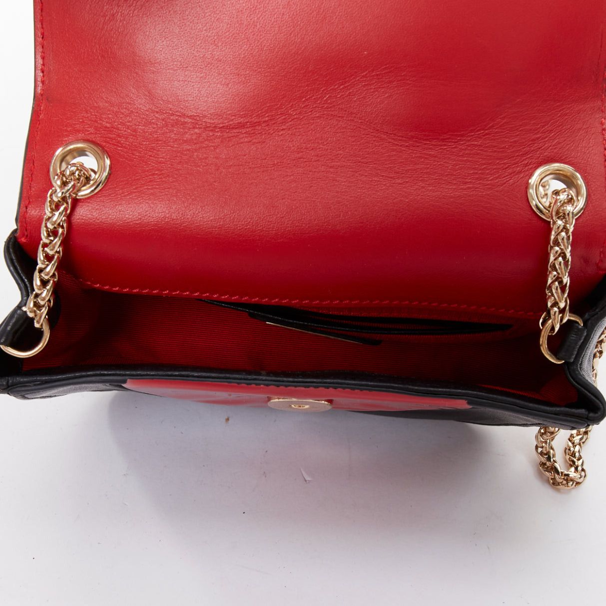 Christian Louboutin CHRISTIAN LOUBOUTIN Sweet Charity Heart black leather red patent mini crossbody bag Size ONE SIZE - 10 Thumbnail