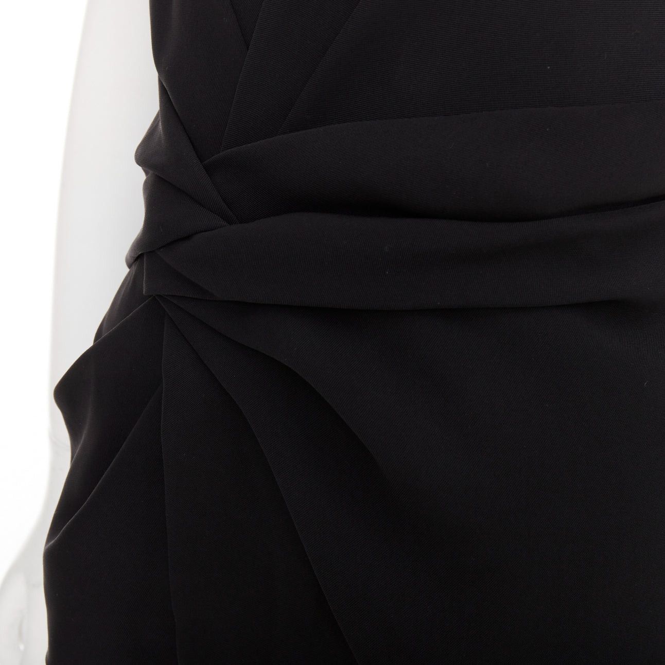 Alexander Wang ALEXANDER WANG black drape knot front raglan crew neck top US2 S Size S / US 4 / IT 40 - 2 Thumbnail