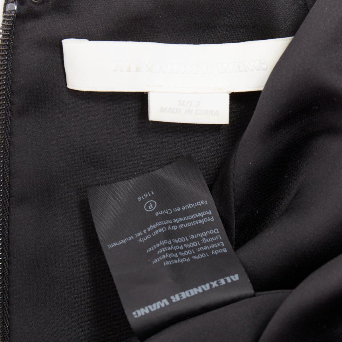 Alexander Wang ALEXANDER WANG black drape knot front raglan crew neck top US2 S Size S / US 4 / IT 40 - 8 Thumbnail