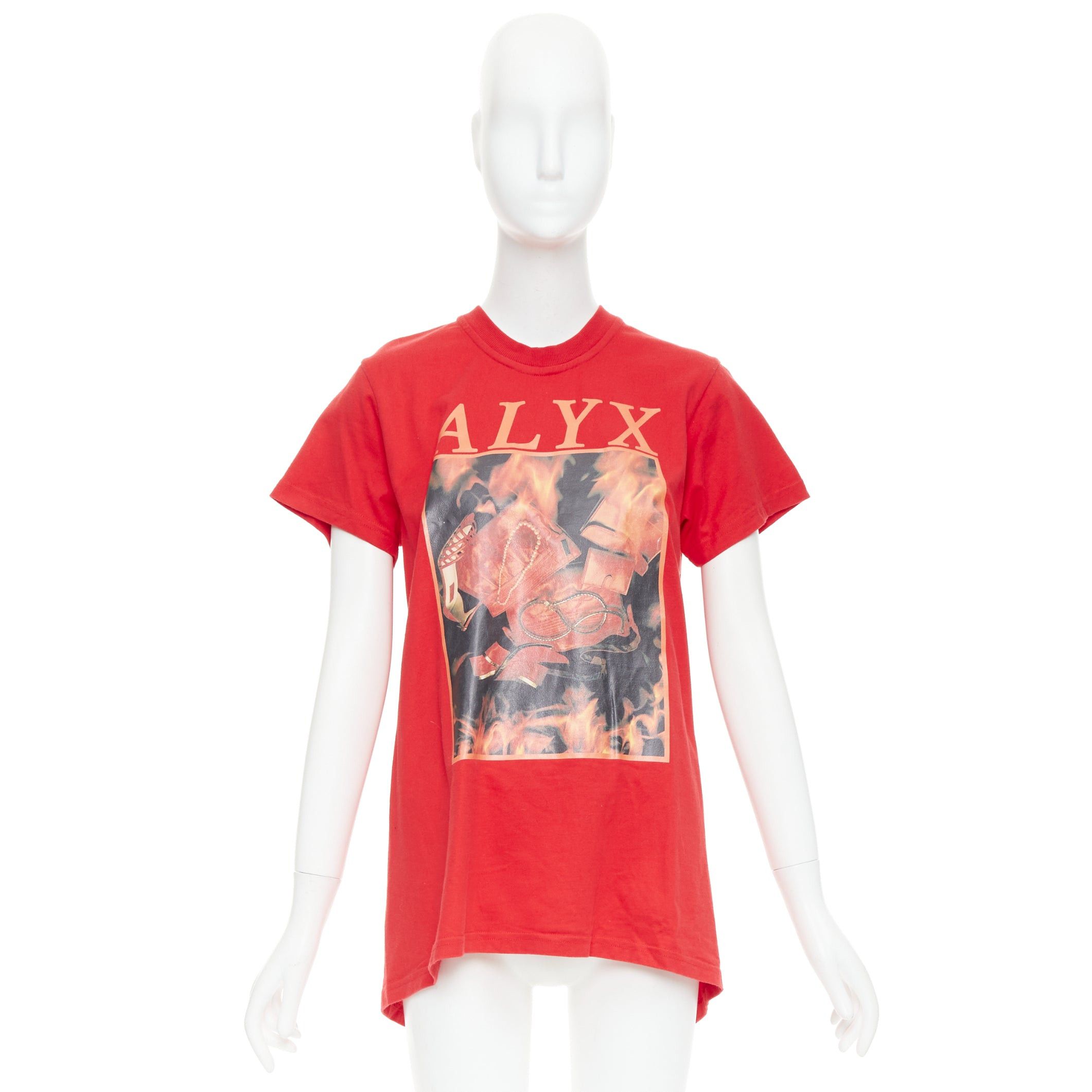 Alyx ALYX Love Chaos red cotton jewelry print open back zip tshirt S Size S / US 4 / IT 40 - 9 Thumbnail