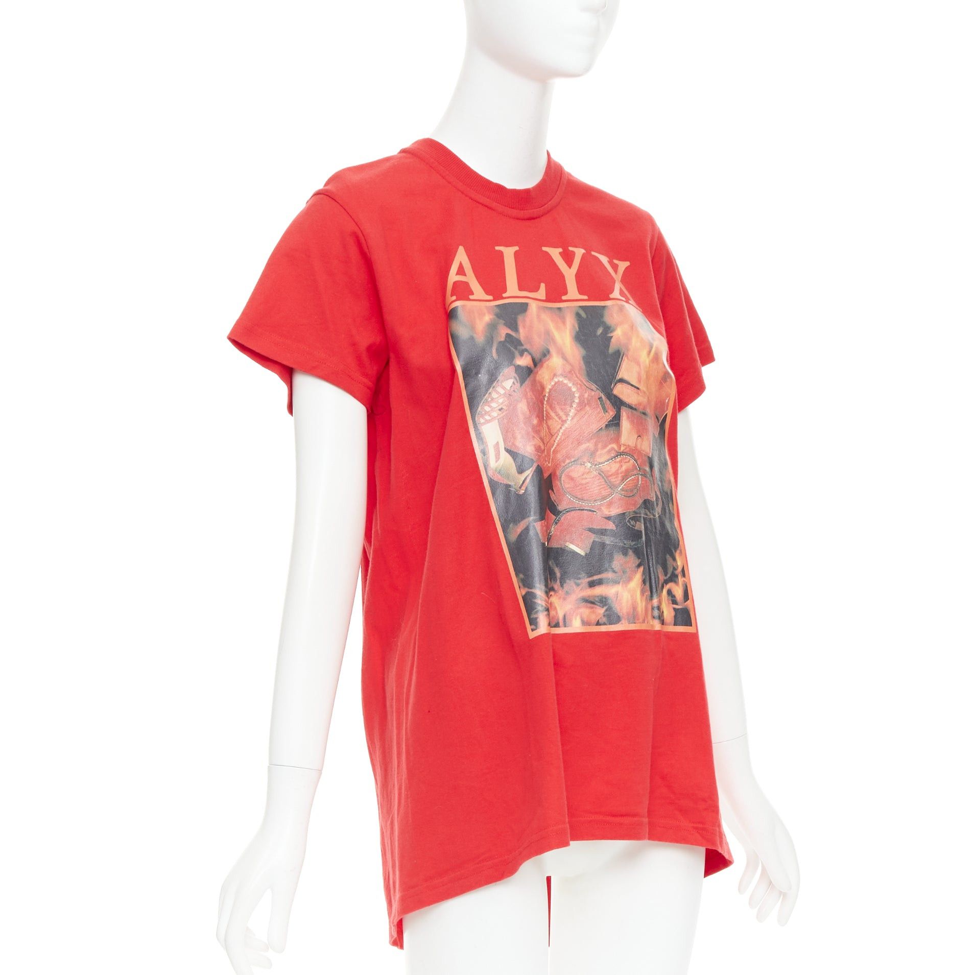 Alyx ALYX Love Chaos red cotton jewelry print open back zip tshirt S Size S / US 4 / IT 40 - 3 Thumbnail