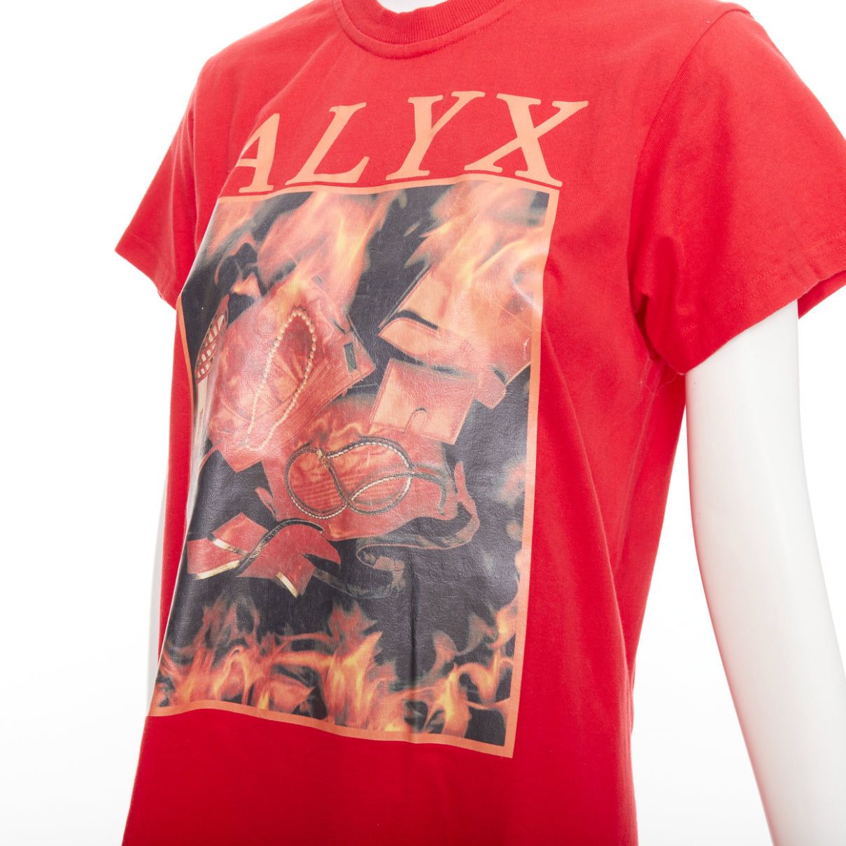 Alyx ALYX Love Chaos red cotton jewelry print open back zip tshirt S Size S / US 4 / IT 40 - 7 Thumbnail