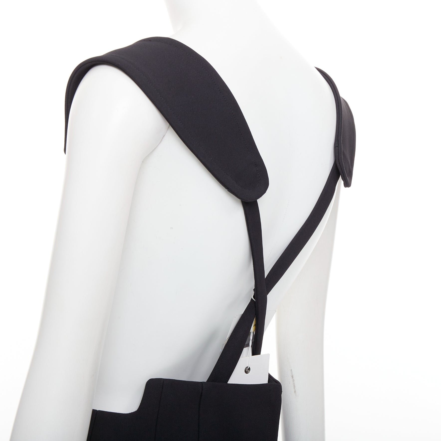 TOGA VIRILIS TOGA ARCHIVES Twill black leather western silver buckles suspender skirt FR36 S Size 27" / US 4 / IT 40 - 7 Thumbnail