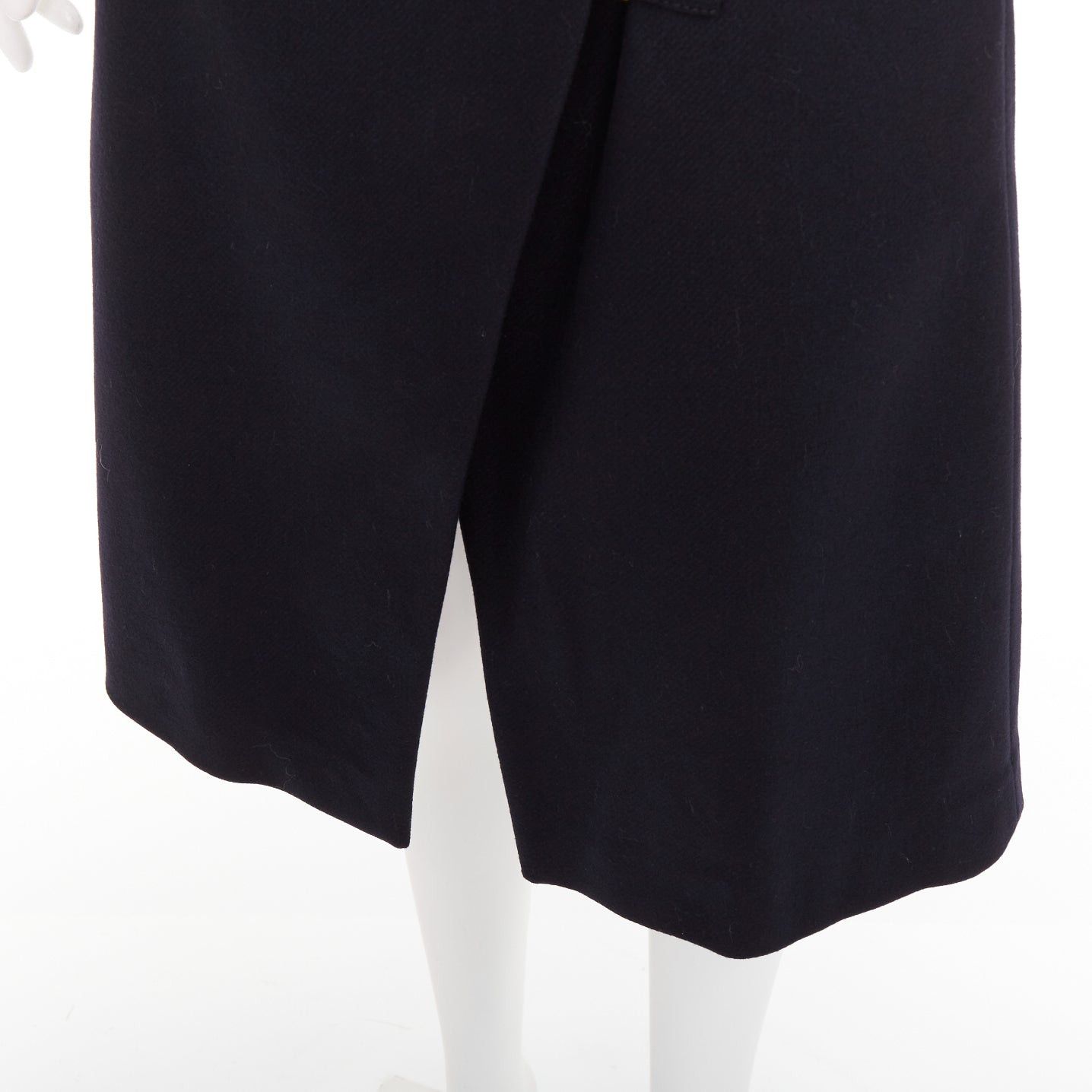 Acne Studios ACNE STUDIOS 2016 Panna Wool black silver asymmetric zip knee skirt FR32 XXS Size 25" / US 0 / IT 36 - 7 Thumbnail