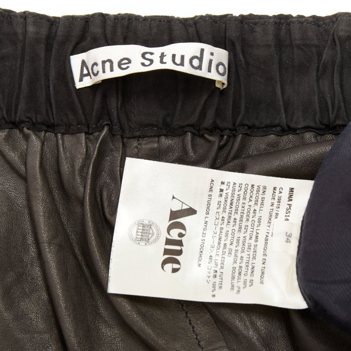 Acne Studios ACNE STUDIOS 2014 Mina black lamb suede leather zip front skirt FR34 XS Size 26" / US 2 / IT 38 - 8 Thumbnail