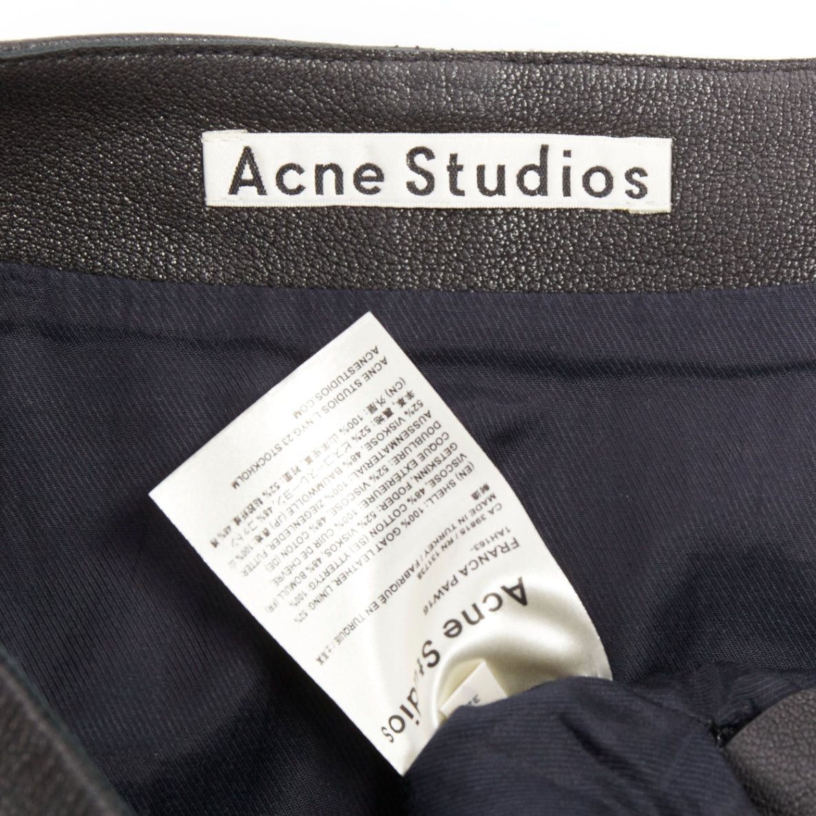 Acne Studios ACNE STUDIOS 2016 Franca black leather silver zip pencil skirt FR32 XXS Size 25" / US 0 / IT 36 - 9 Thumbnail