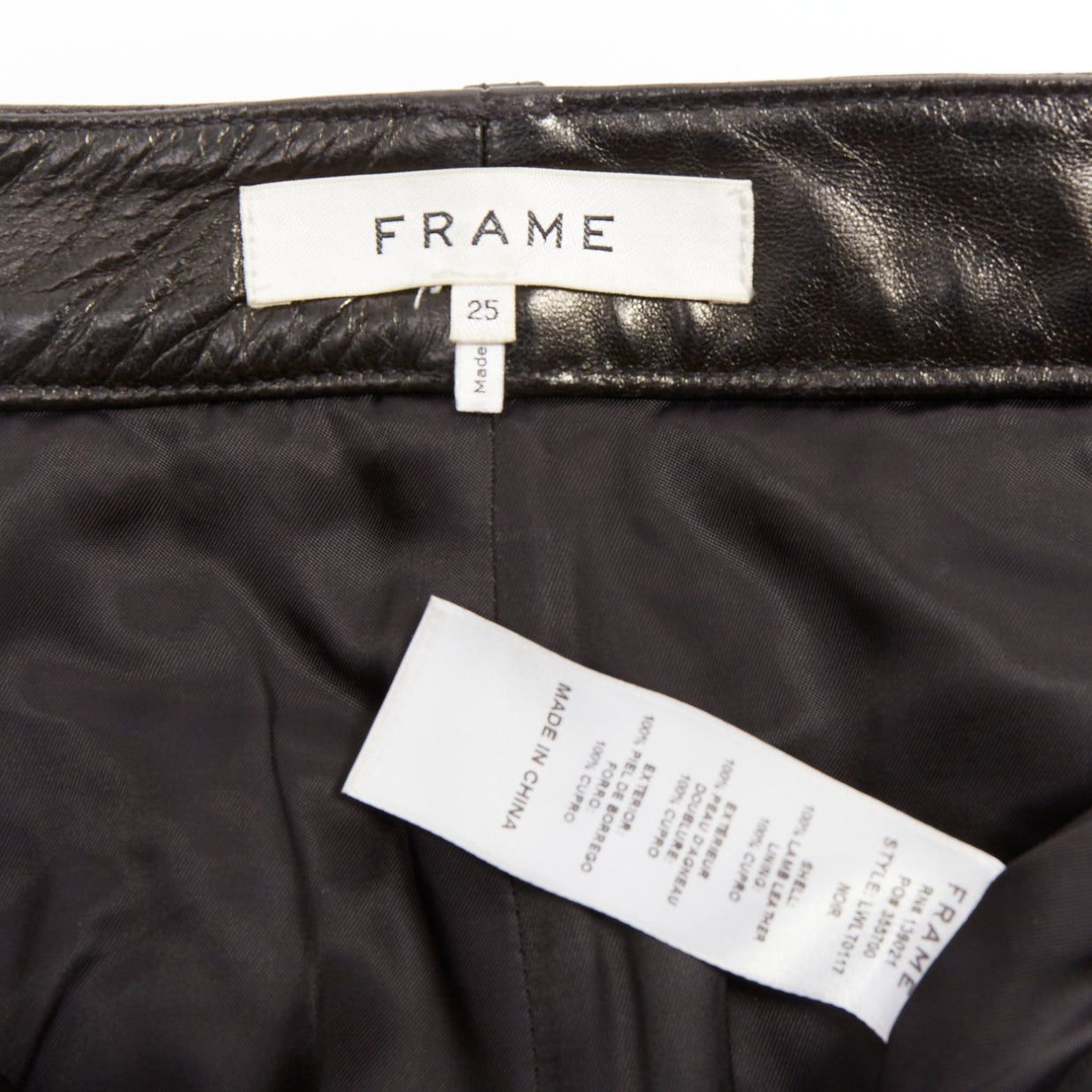 Frame FRAME black lambskin leather silver studded high waist mini skirt 25" Size 25" / US 0 / IT 36 - 8 Thumbnail