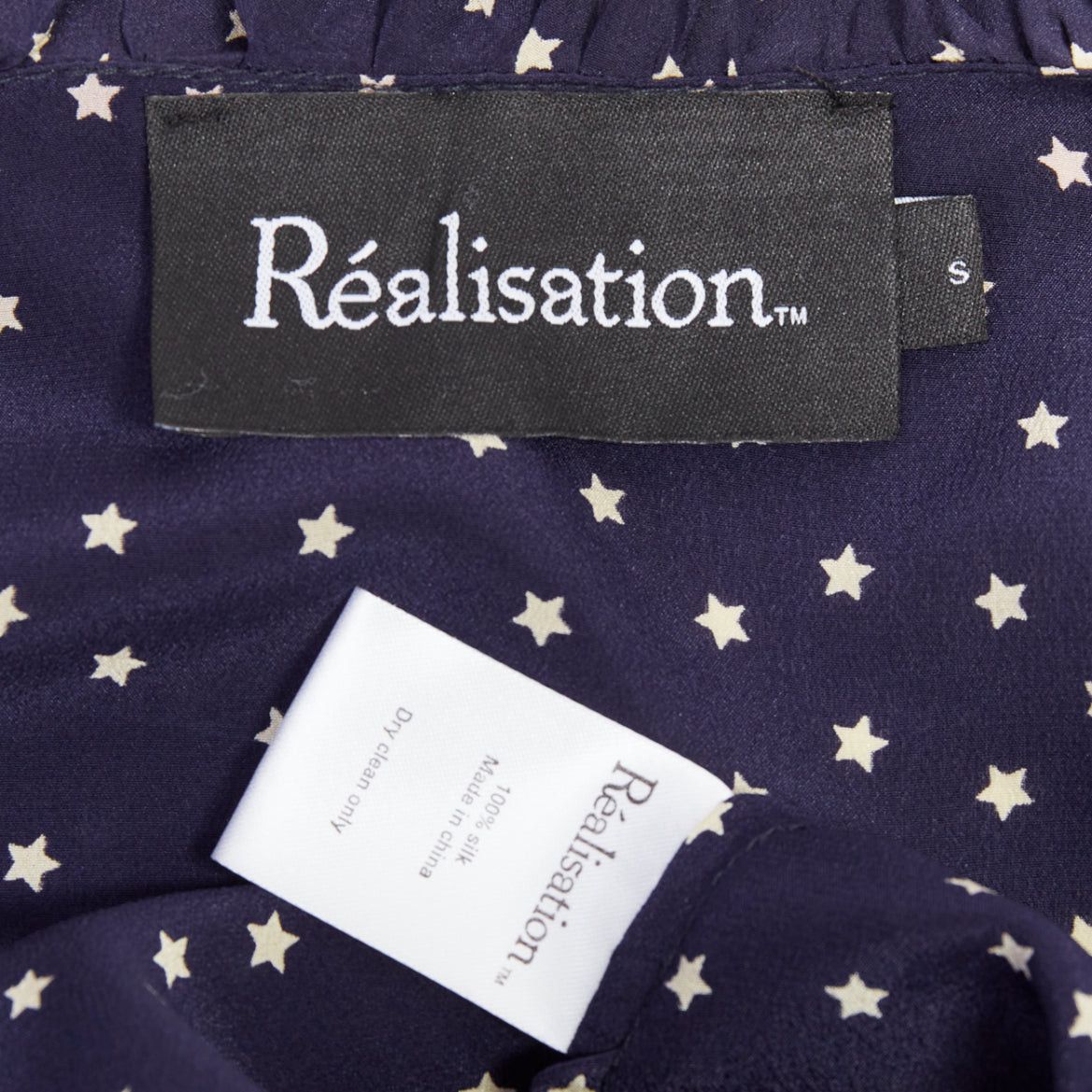 Other REALISATION Alexandra 100% silk navy white star print wrap tie mini dress S Size S / US 4 / IT 40 - 8 Thumbnail