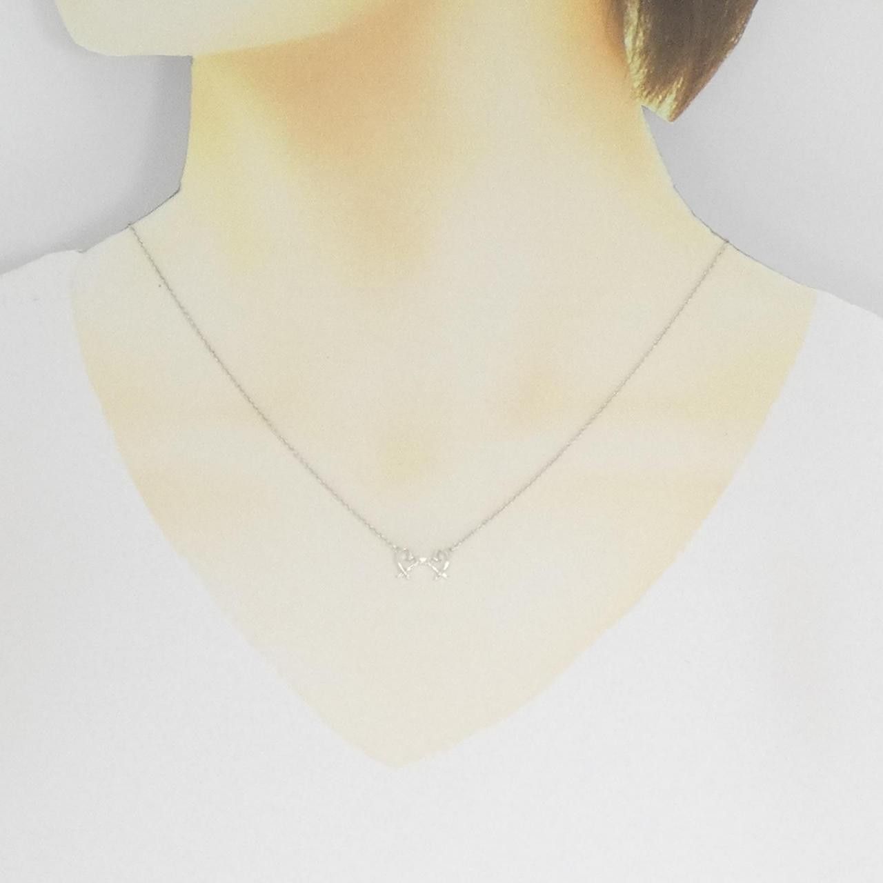 Tiffany & Co. Tiffany & Co. Tiffany Double Loving Heart 925 Silver Necklace Metal Necklace DUTY FREE for USA Size ONE SIZE - 6 Thumbnail
