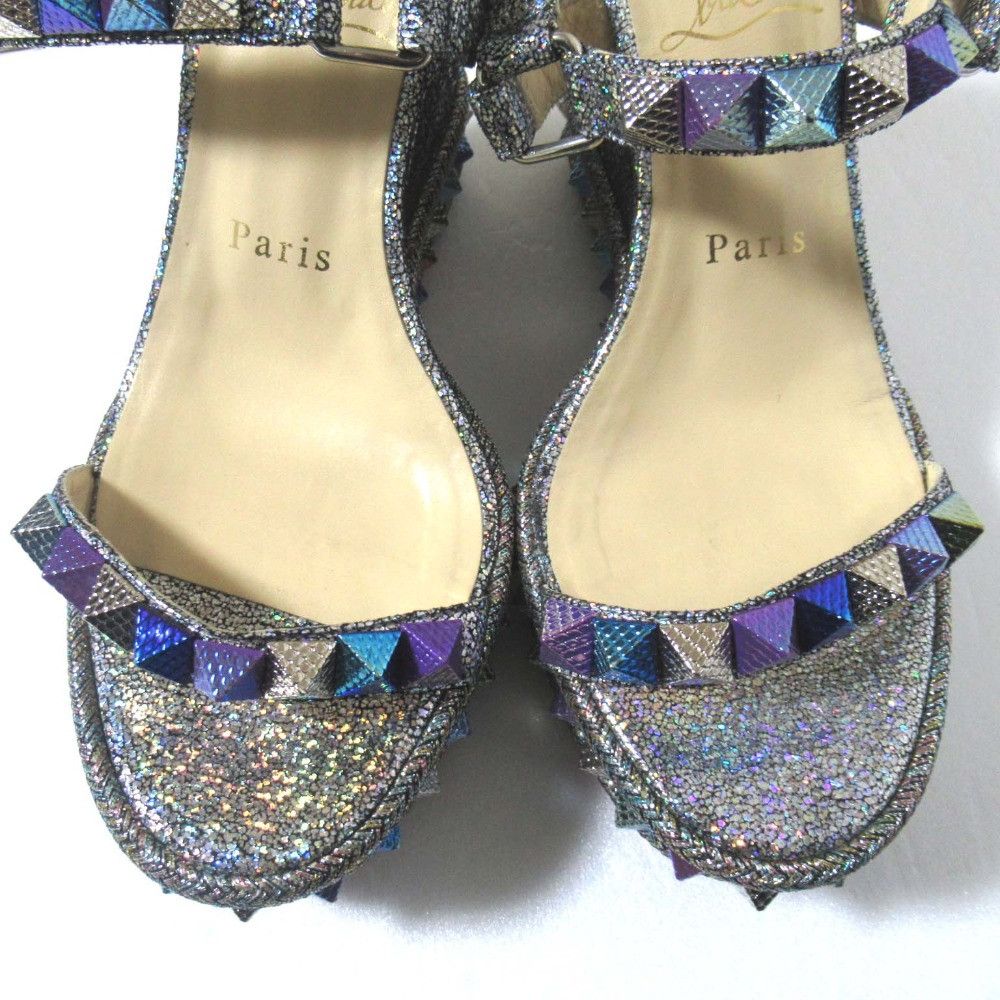 Christian Louboutin Christian Louboutin Christian Louboutin CATACLOU Wedge Sandals Leather Shoes DUTY FREE for USA Size ONE SIZE - 4 Thumbnail