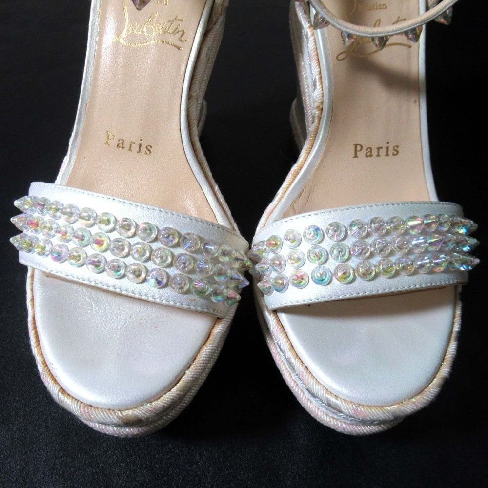 Christian Louboutin Christian Louboutin Christian Louboutin MADMONICA 2way wedge sandal Leather Shoes MADMONICA 120 DUTY FREE for USA Size ONE SIZE - 4 Thumbnail