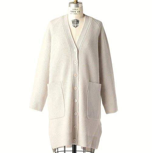 Other Other Drawer 9G Azé Wool Cashmere Long Cardigan Knitwear Others Tops 6515-105-0422 DUTY FREE for USA Size ONE SIZE - 3 Thumbnail