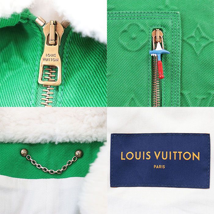 Louis Vuitton Louis Vuitton Louis Vuitton Monogram Cotton Poly Twill Denim Jacket Cotton Outerwear RM212G98HLA60W DUTY FREE for USA Size ONE SIZE - 4 Thumbnail