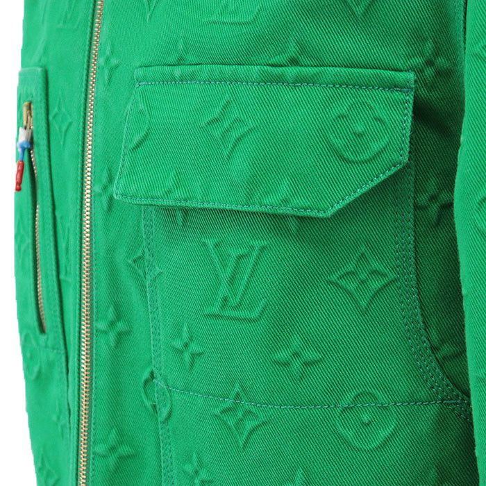 Louis Vuitton Louis Vuitton Louis Vuitton Monogram Cotton Poly Twill Denim Jacket Cotton Outerwear RM212G98HLA60W DUTY FREE for USA Size ONE SIZE - 11 Thumbnail