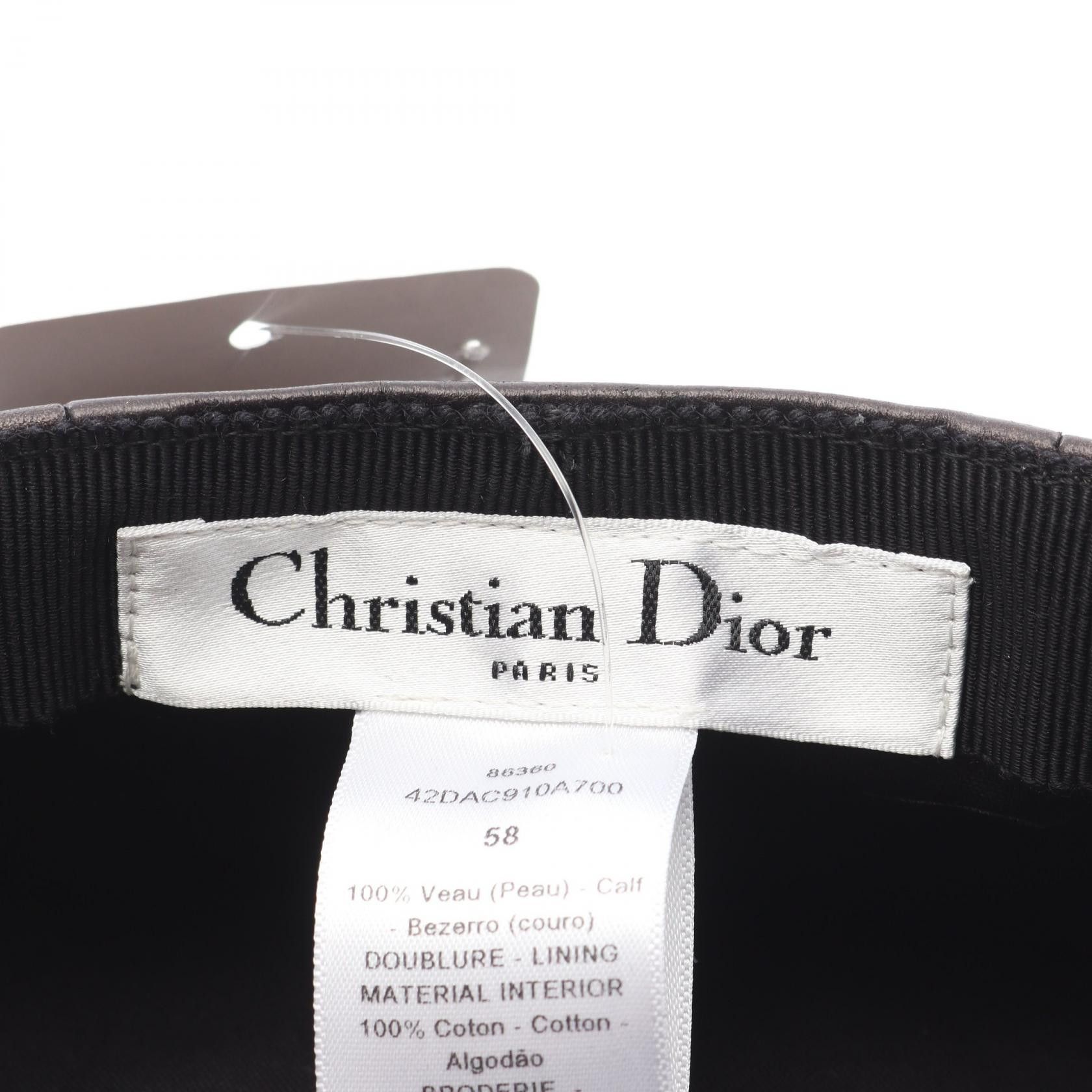 Dior Dior Dior Leather Hat Leather Hats 42DAC910A70090058 DUTY FREE for USA Size ONE SIZE - 4 Thumbnail