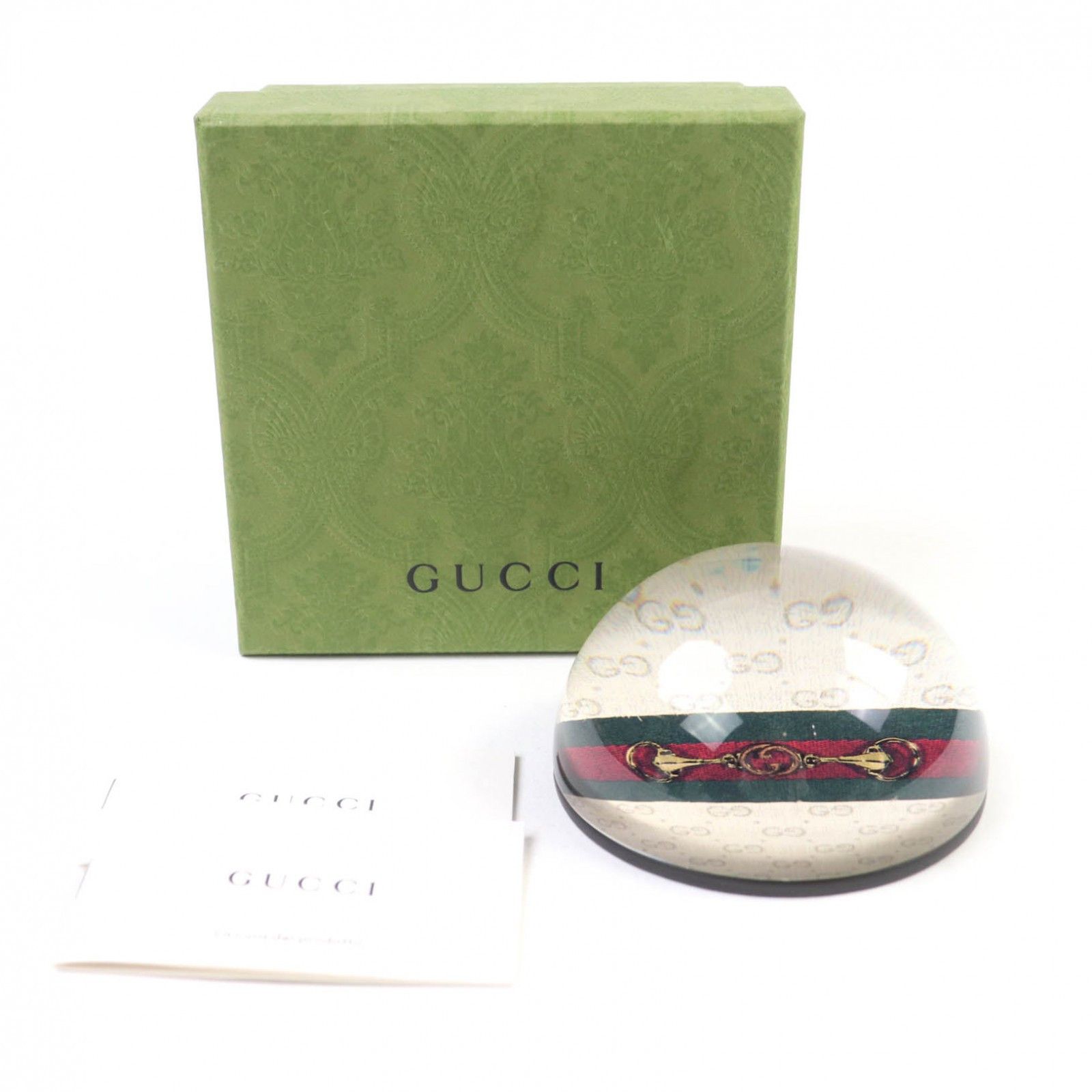 Gucci Gucci Gucci Horsebit Sherry Line Interlocking G Glass Paperweight Glass Other DUTY FREE for USA Size ONE SIZE - 2 Thumbnail