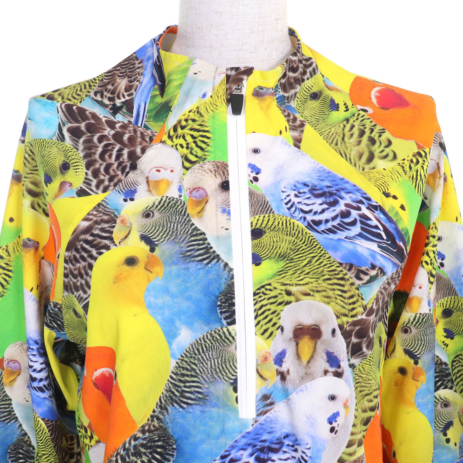 Loewe Loewe Loewe Parrot Print Anagram Logo Half Zip Long Sleeve Top Others Tops S359Y02X58 DUTY FREE for USA Size ONE SIZE - 4 Thumbnail