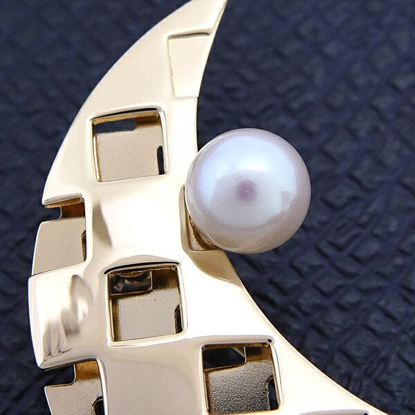 Mikimoto Mikimoto MIKIMOTO 1P Pearl Au750 Brooch Crocodile skin Brooch DUTY FREE for USA Size ONE SIZE - 9 Thumbnail
