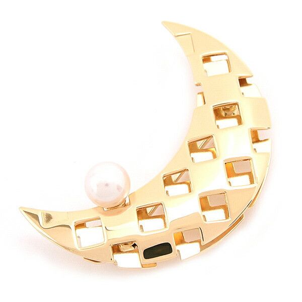 Mikimoto Mikimoto MIKIMOTO 1P Pearl Au750 Brooch Crocodile skin Brooch DUTY FREE for USA Size ONE SIZE - 2 Thumbnail