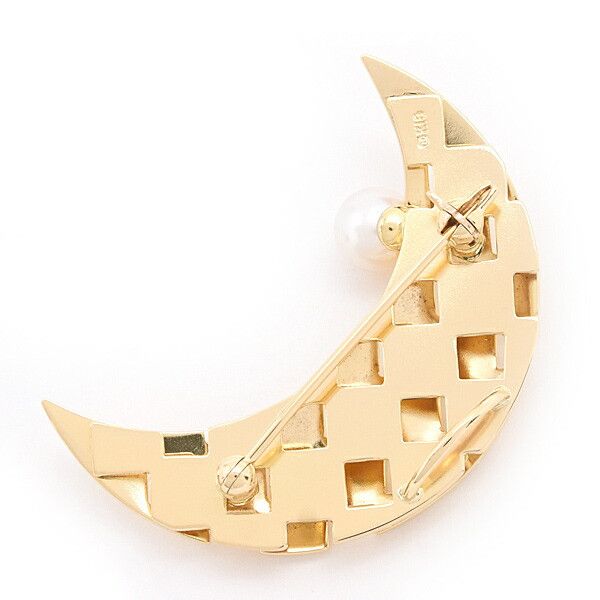 Mikimoto Mikimoto MIKIMOTO 1P Pearl Au750 Brooch Crocodile skin Brooch DUTY FREE for USA Size ONE SIZE - 4 Thumbnail