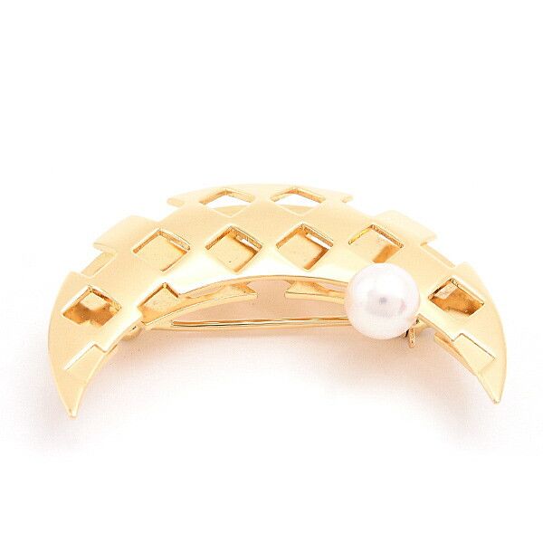Mikimoto Mikimoto MIKIMOTO 1P Pearl Au750 Brooch Crocodile skin Brooch DUTY FREE for USA Size ONE SIZE - 3 Thumbnail