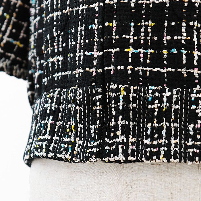 Chanel Chanel Chanel P61326 Tweed Silk Blend Cropped Jacket Cotton Outerwear P61326 DUTY FREE for USA Size ONE SIZE - 12 Thumbnail