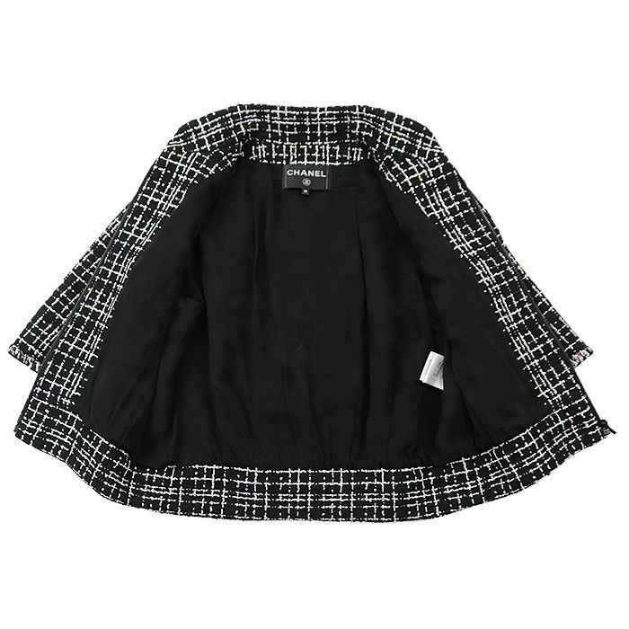 Chanel Chanel Chanel P61326 Tweed Silk Blend Cropped Jacket Cotton Outerwear P61326 DUTY FREE for USA Size ONE SIZE - 8 Thumbnail