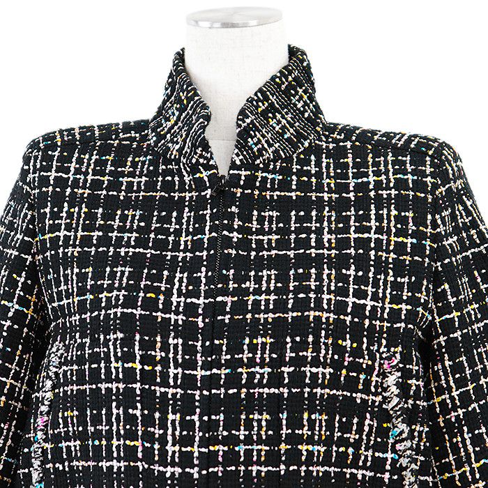 Chanel Chanel Chanel P61326 Tweed Silk Blend Cropped Jacket Cotton Outerwear P61326 DUTY FREE for USA Size ONE SIZE - 2 Thumbnail