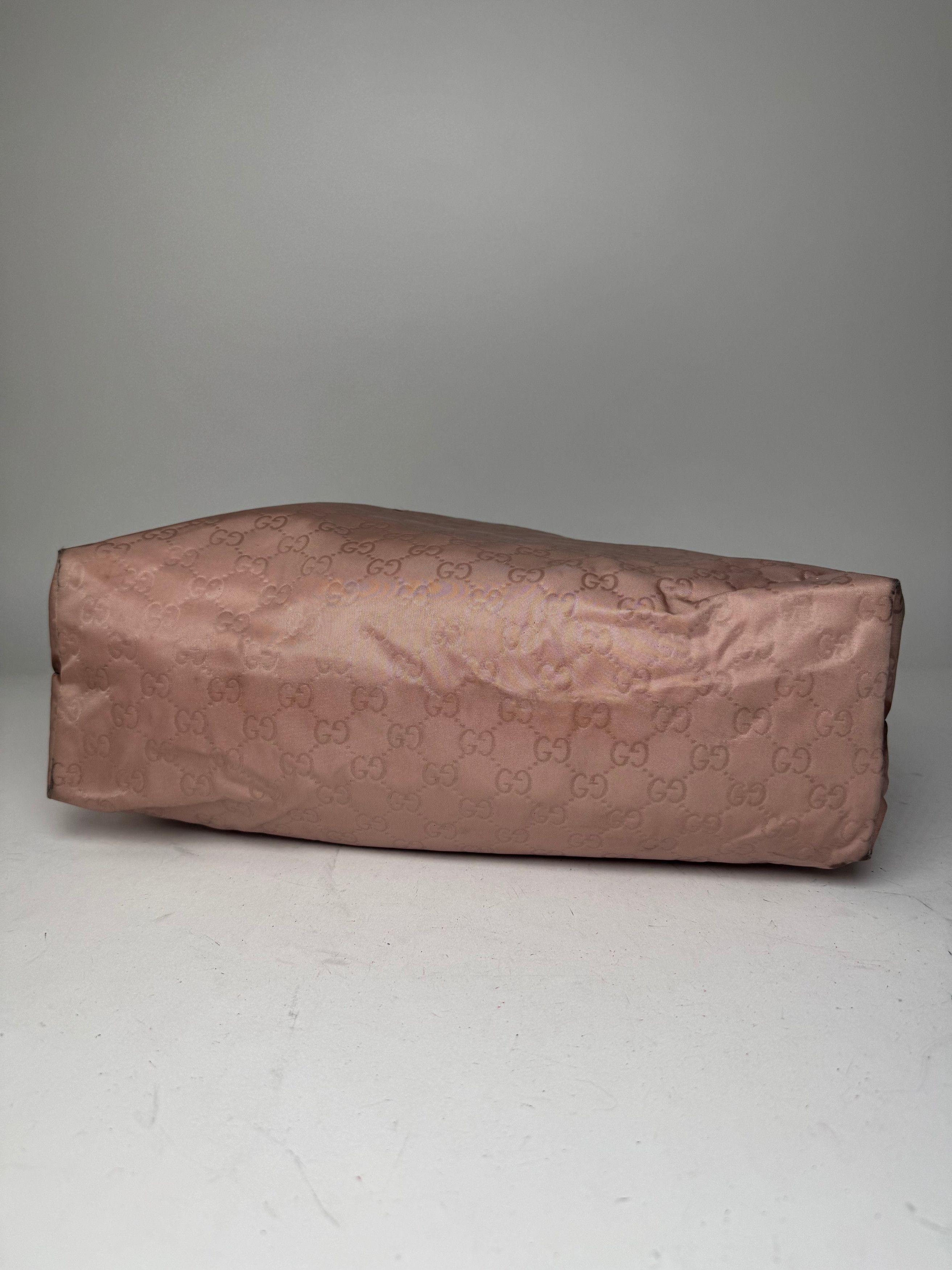 Gucci Vintage Monogram Tote Bag Pink Brown Size ONE SIZE - 12 Thumbnail
