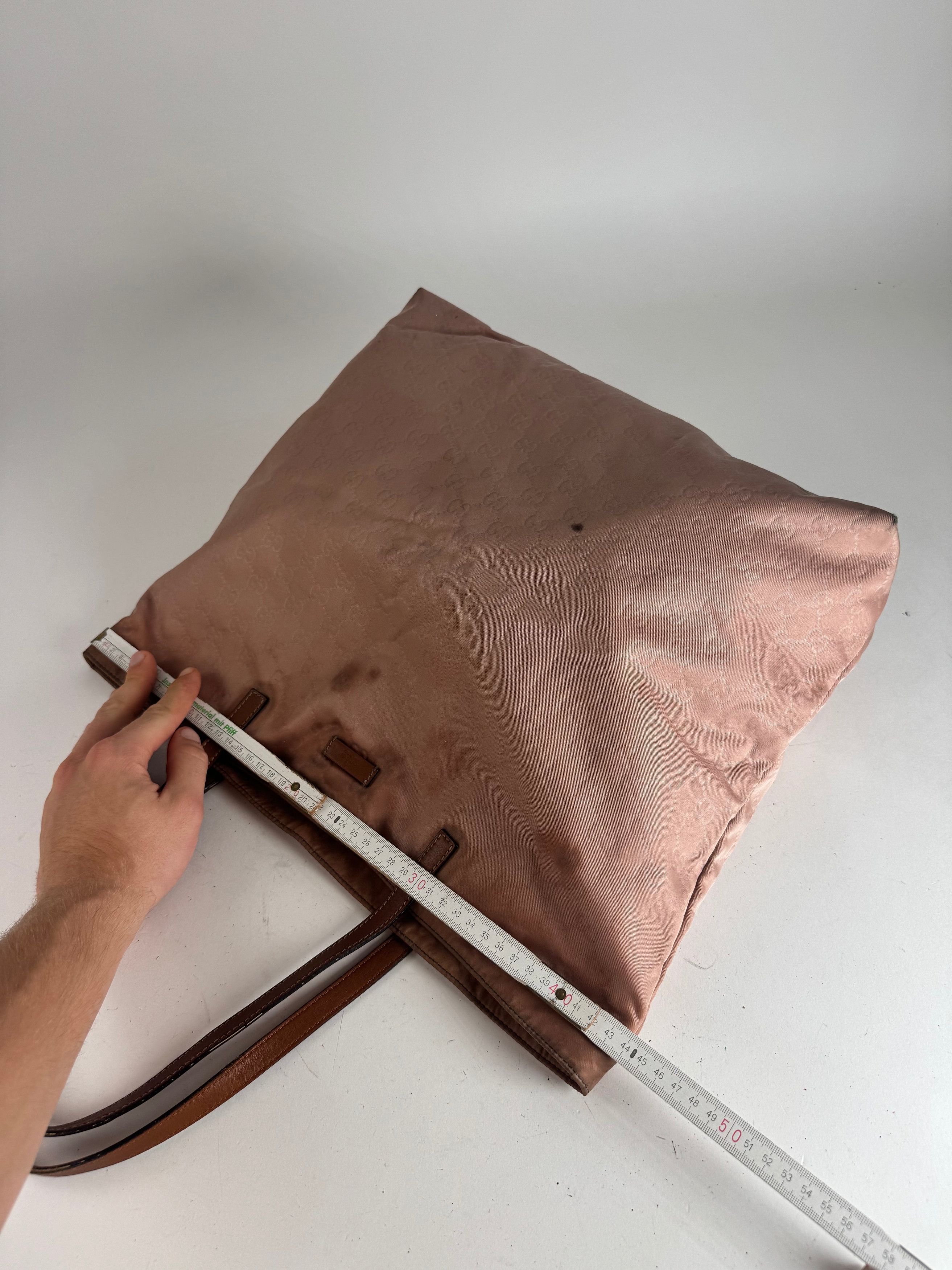 Gucci Vintage Monogram Tote Bag Pink Brown Size ONE SIZE - 10 Thumbnail