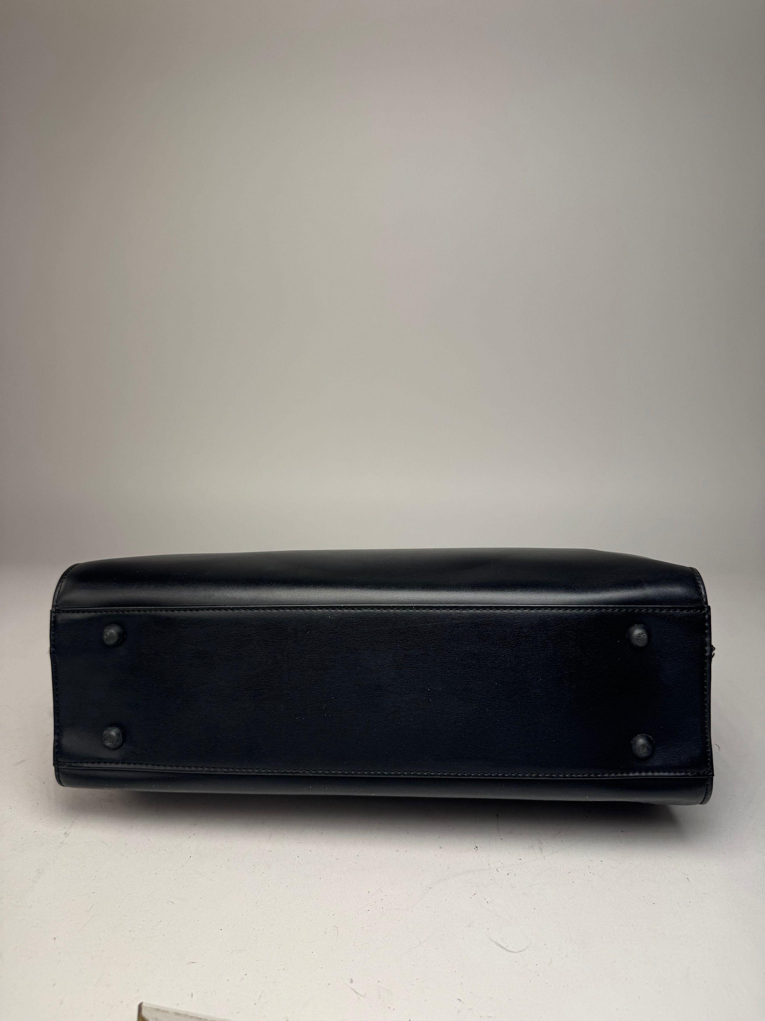 Courreges Vintage Leather Handbag Black Size ONE SIZE - 11 Thumbnail
