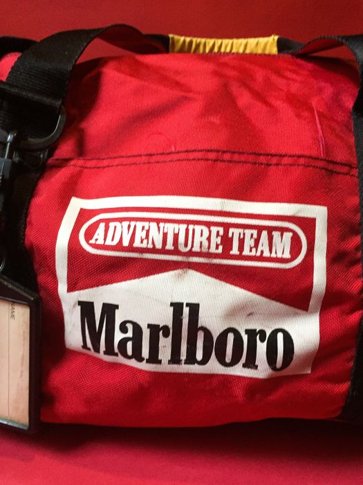 Vintage 90's Marlboro Red Duffle Bag Travel Vtg